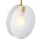 Designers Fountain Sky Fall 60 Watt 1-Light Brushed Gold Contemporary Pendant Light with Etched Fluted Glass Shade D311C-10P-BG - alternate 4